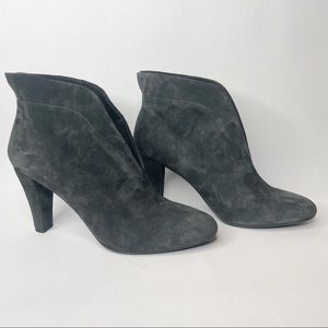Eric Michael Carla Gray Suede Heeled Ankle Bootie